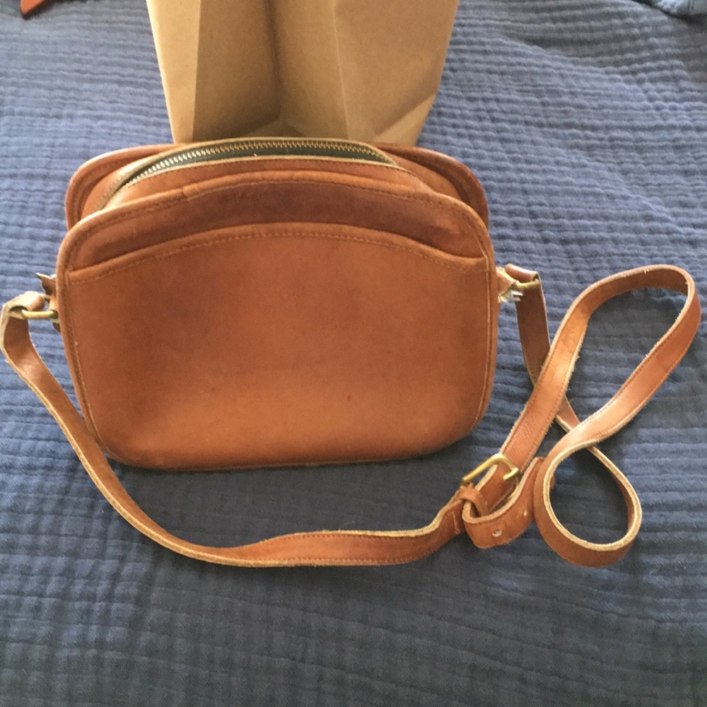 Vintage brown leather Coach bag